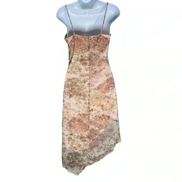 Vintage Asymmetrical Fairycore Mesh Dress Small Ethereal Sparkly Shimmery Pink - Picture 3 of 8